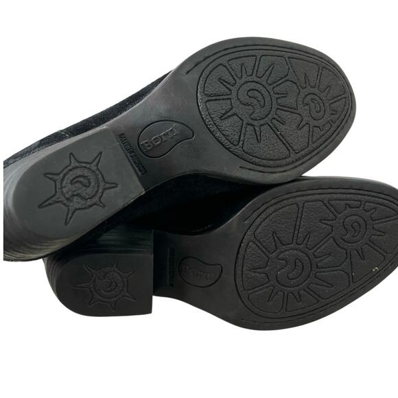 BORN Mendocino Distressed Suede Ankle Boot 2 inch Heel in Black Women’s Size 10M - Picture 11 of 15